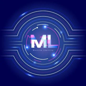 The Concept of Machine Learning ML イラスト素材