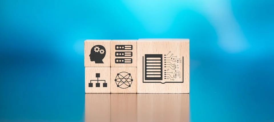 Concept of machine learning Stock Photos