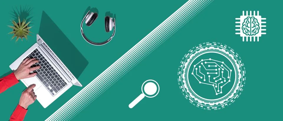 Concept of machine learning 스톡 사진