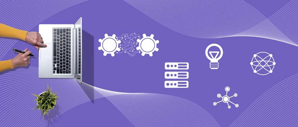 Concept of machine learning 스톡 사진
