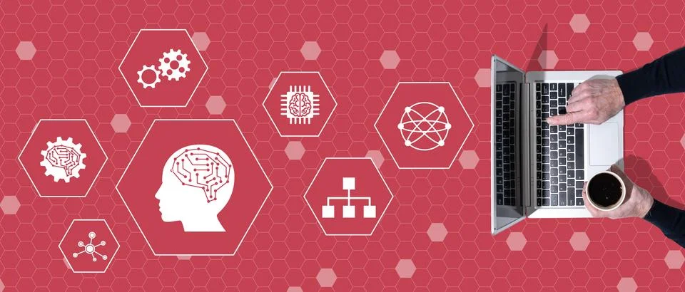 Concept of machine learning 스톡 사진