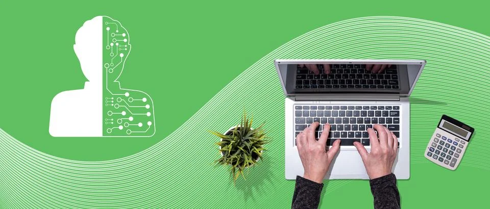Concept of machine learning Stock Photos