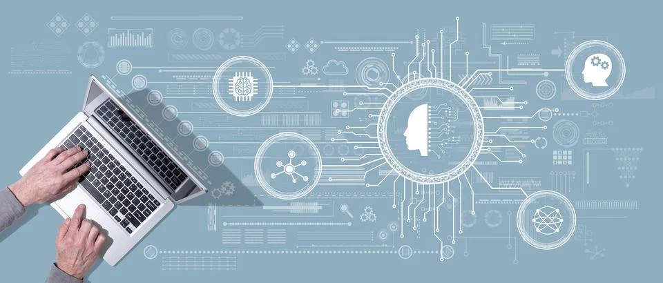 Concept of machine learning 스톡 사진