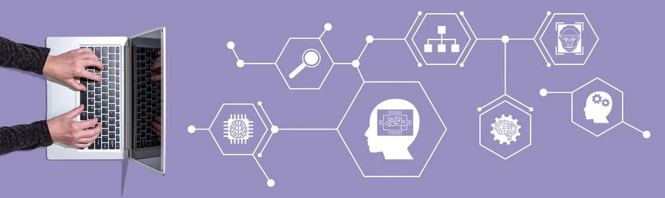 Concept of machine learning 写真素材
