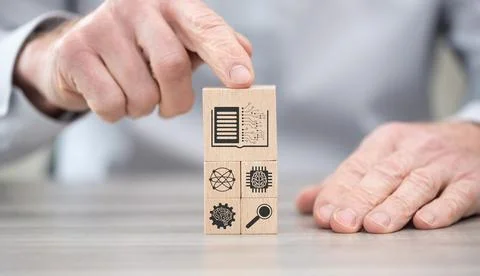 Concept of machine learning Stockfoto's