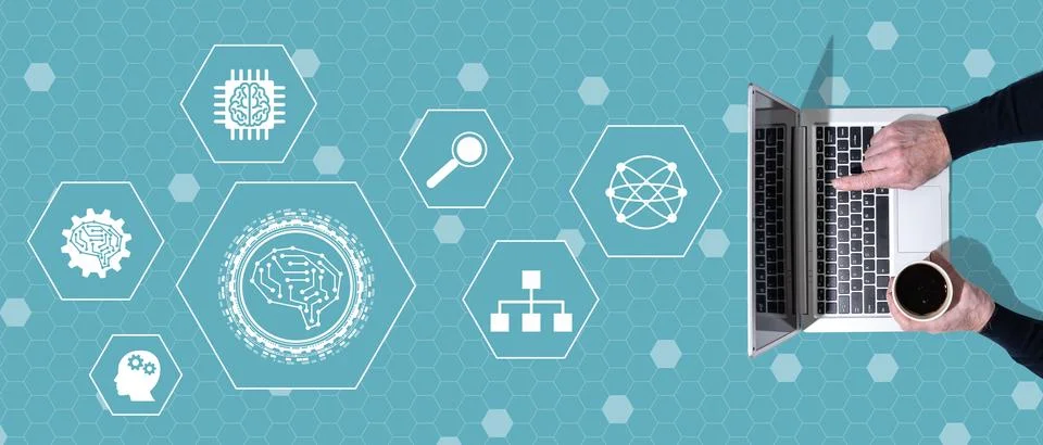 Concept of machine learning 스톡 사진