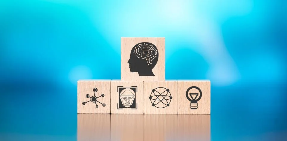 Concept of machine learning Stockfoto's