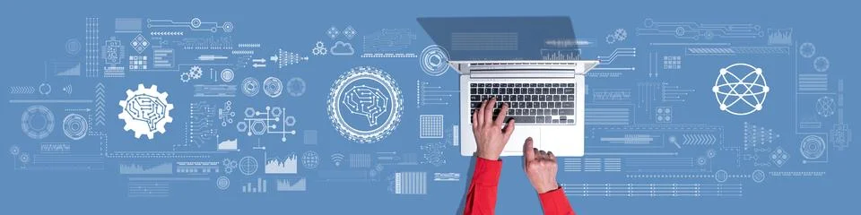 Concept of machine learning Stock Photos