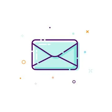 Concept mail icon. Thin line flat design element. Stock Illustration