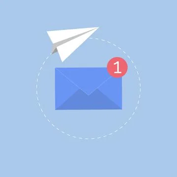 The concept of a mail message, SMS Stock Illustration