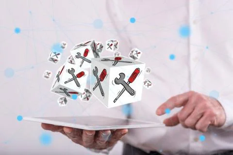Concept of maintenance service Stock Photos