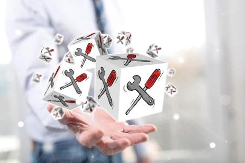 Concept of maintenance service Stock Photos