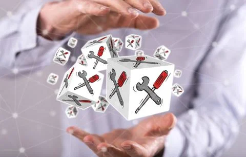 Concept of maintenance service Stock Photos