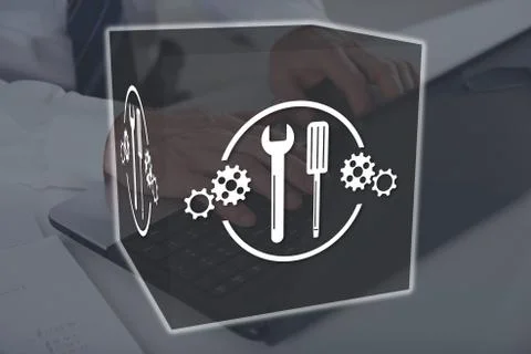 Concept of maintenance service Stock Photos