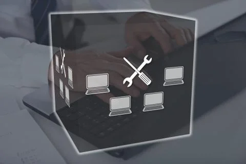 Concept of maintenance service Stock Photos