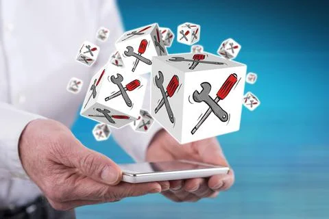 Concept of maintenance service Stock Photos