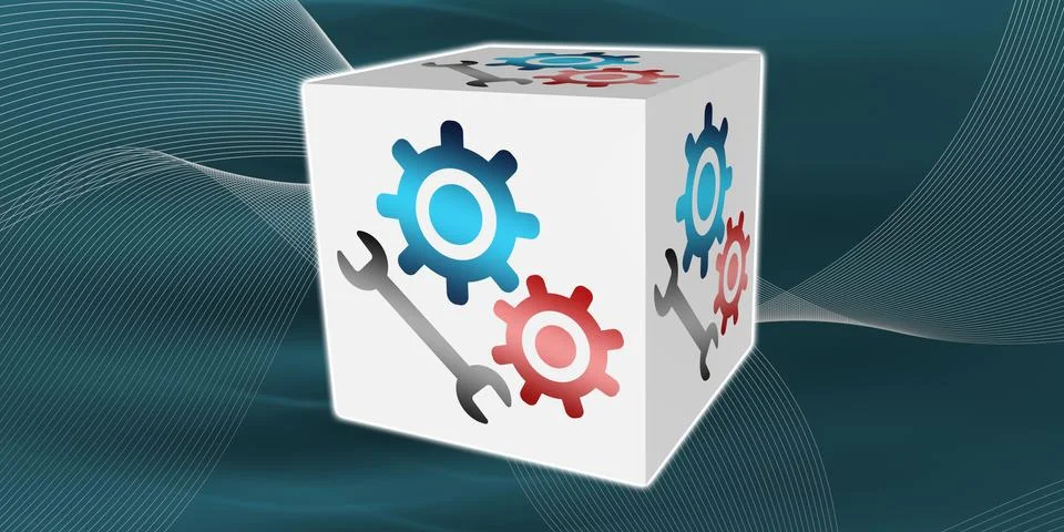 Concept of maintenance system Illustrazione stock