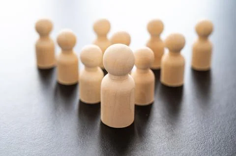 Concept of a man alone in command and a strong man. Stock Photos
