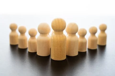 Concept of a man alone in command and a strong man. Stock Photos