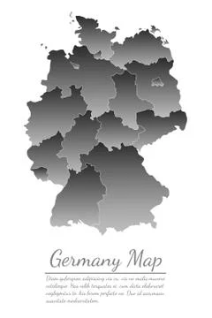Concept map Of Germany on white background, vector illustration Illustrazione stock