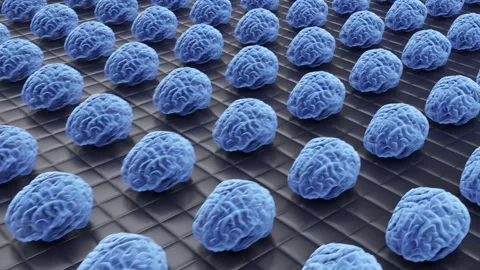 The concept of mass production of intelligence Stock Footage 250346709