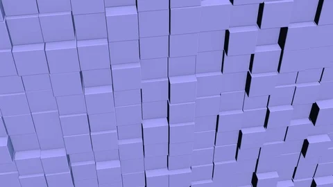 Concept of matrix. Binary code environment in form of cubes wall with Stock Footage 124499978