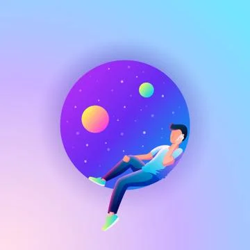 Concept men talking on mobile. Stock-Illustration