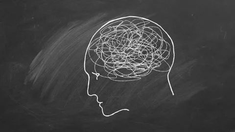Concept of mental disorder Stock Footage 257406685