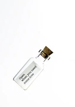 Concept message in a bottle Stock Photos