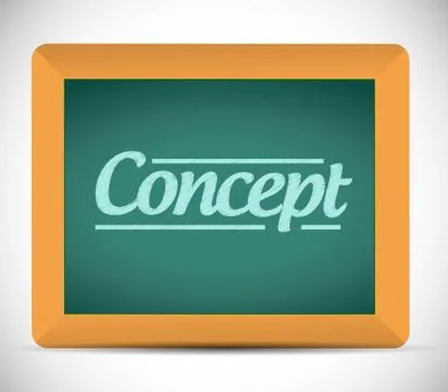 Concept message on a chalkboard illustration Stock Illustration