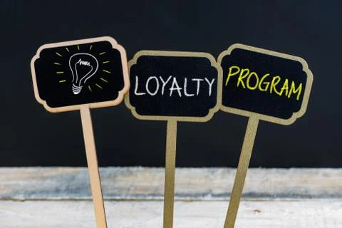 Concept message LOYALTY PROGRAM  Stock Photos