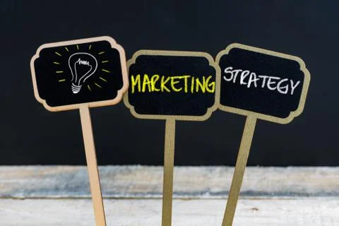 Concept message MARKETING STRATEGY Stock Photos