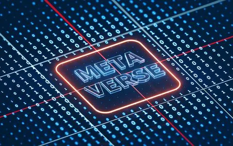 The concept of Metaverse, 3d rendering. Illustrazione stock