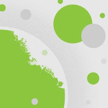Concept minimal geometric abstract design with circle and grunge blob Stock Illustration