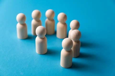 Concept of mobbing in the workplace. Stock Photos