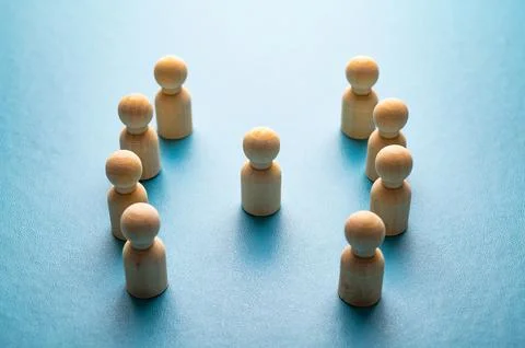 Concept of mobbing in the workplace. Stock Photos