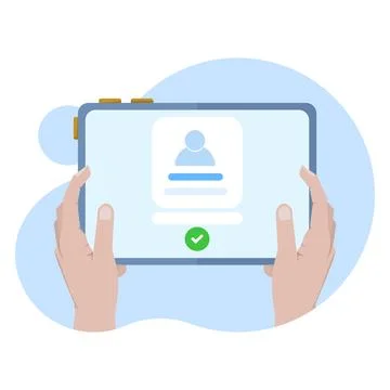 Concept of mobile app account successfully registered イラスト素材