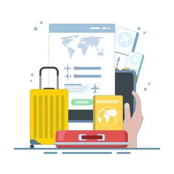 Concept Mobile application for buying tickets with a smartphone 스톡 일러스트