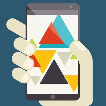 Concept For Mobile Apps, Flat Design Concept For Mobile Apps, Flat Design.... Stock Photos