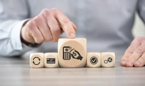 Concept of mobile payment 스톡 사진