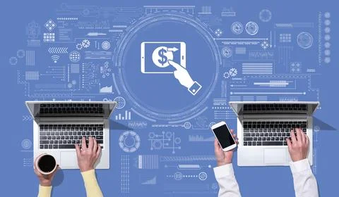 Concept of mobile payment Фото