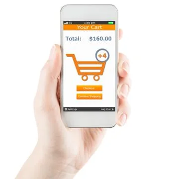 Concept of mobile shopping Stock Illustration