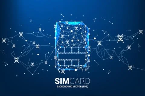 Concept for mobile sim card technology and network. Stock Illustration