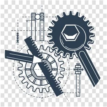 Concept of modeling silhouette Stock Illustration