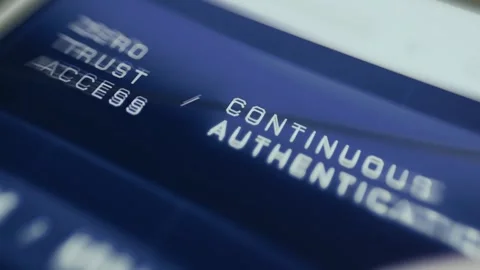 Concept of modern cyber security, Zero Trust Access, Continuous Authentication Stock Footage 334934818