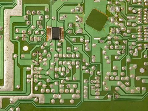 Concept of modern technology. Concept of electronics and microcircuits. Capac Stock Photos