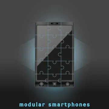 Concept of Modular smartphone. Background Illustation. Stock Illustration