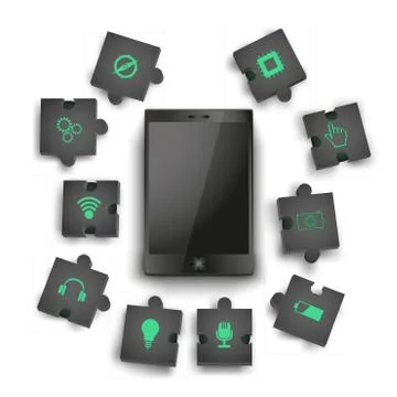 Concept of Modular smartphone. Stock-Illustration