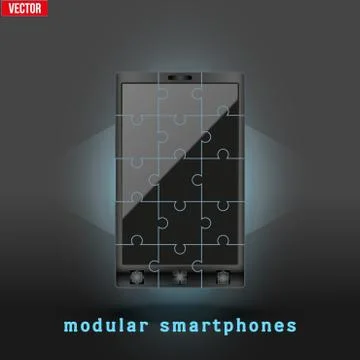 Concept of Modular smartphone. Stock Illustration