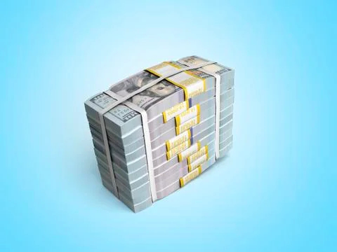 Concept of money Deposite Big Stack of dollar bills Cash With Bow 3d render o イラスト素材